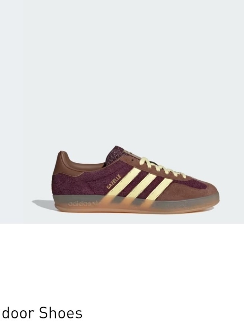 adidas Burgundy and Cream Suede Gazelle-Sneaker